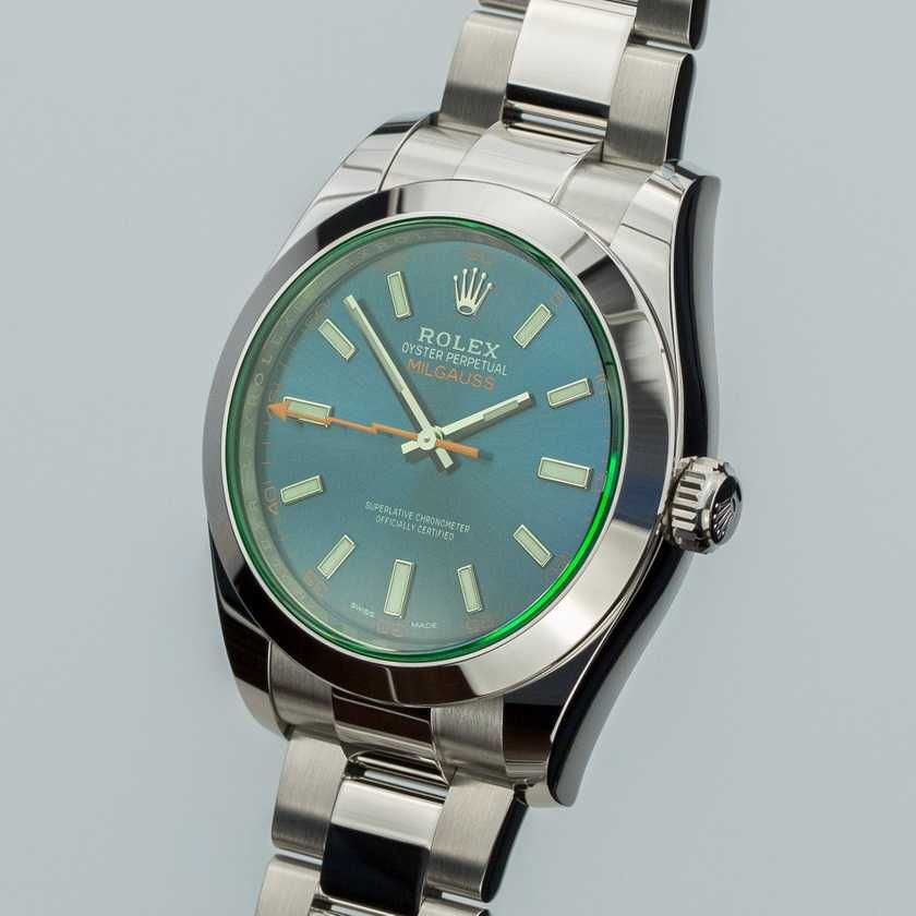 Rolex Oyster Milgauss Z-blue 116400GV, year 2021