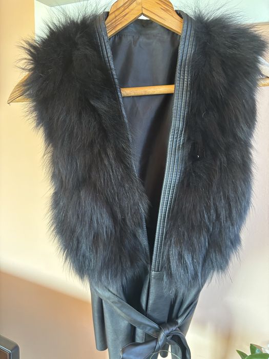 Елек естествена кожа и естествен косъм