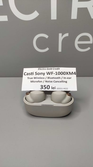 Casti Audio In-Ear Sony WF-1000XM4 Noise cancelling/Microfon ID551-AG2