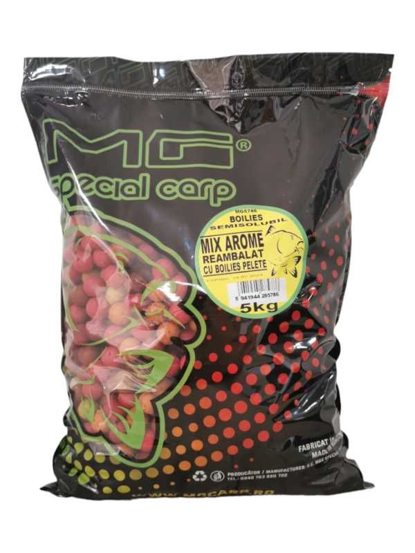 Pachet 2 Pungi De Boilies REAMBALAT Mix Arome/Dimensiuni – 10kg