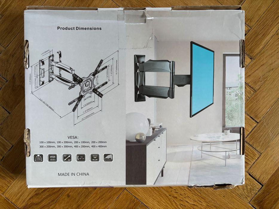 Suport Reglabil Perete P4 pt. Televizoare de 32"-55" pana la 32 kg NOU