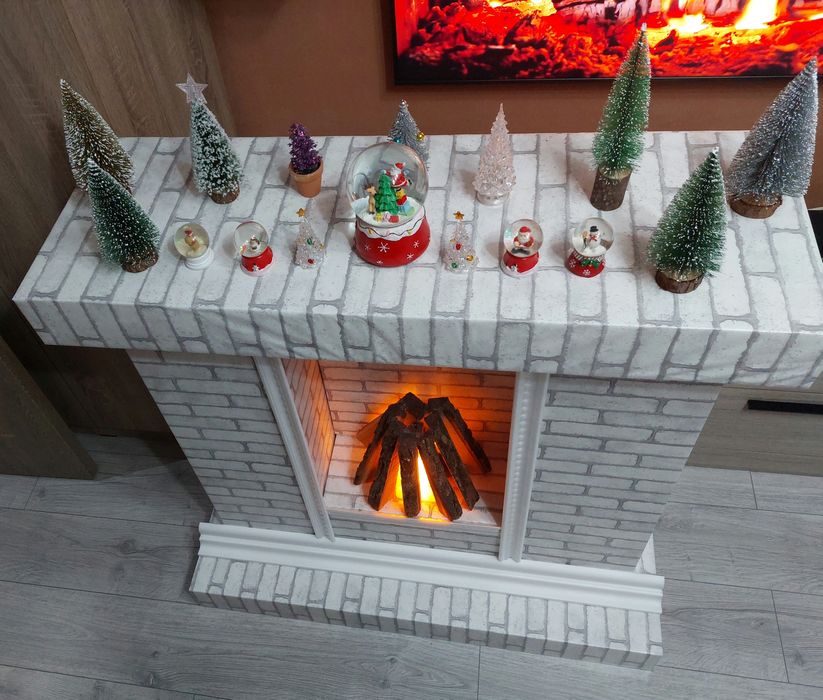 Semineu Decorativ pentru Crăciun, montabil si demontabil
