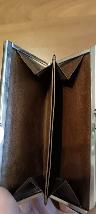 Дамски винтидж портфейл естествена кожа крокодил