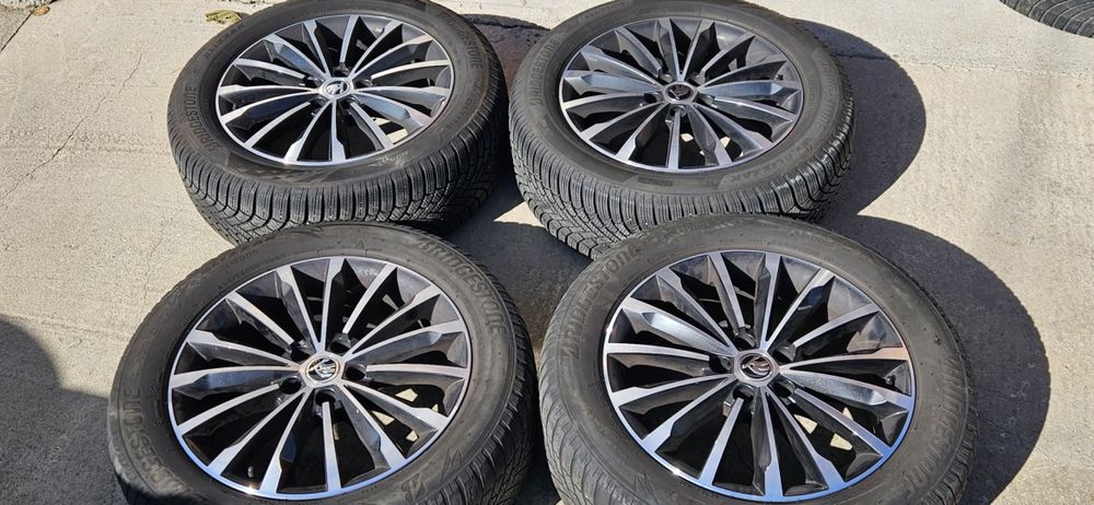Jante Skoda Kodiaq Tarraco echip iarnă 235 55 18 Bridgestone DOT 2024