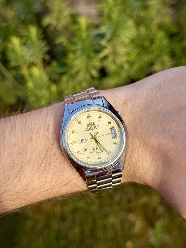Винтажные механические часы Orient Tristar (Three stars)