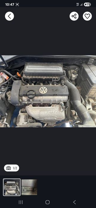 Motor 1.4 cgga mpi vw golf 6 skoda fabia 2  seat ibiza euro 5