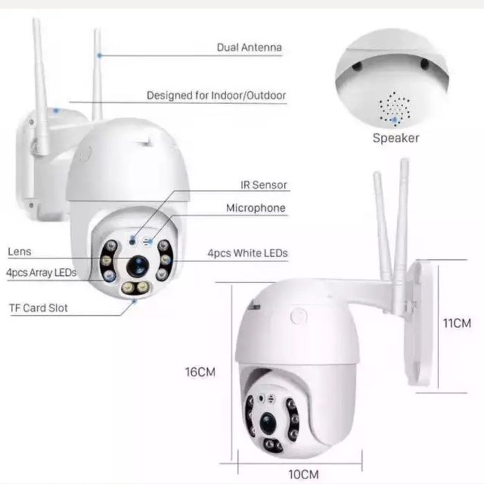 Камера, външна въртяща с 2 антени WIFI Full HD IP camera камера