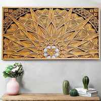 Tablou decorativ din lemn, Mandala, multistrat, 3D