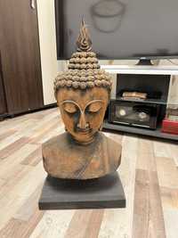 Bust Buddha in marime naturală sculptat  in lemn