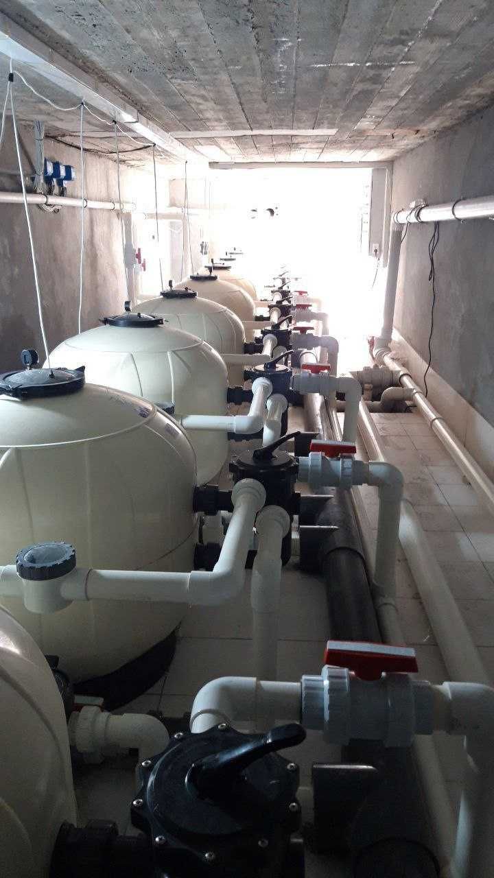 Установка  оборудования системы фильтрации для Бассейна