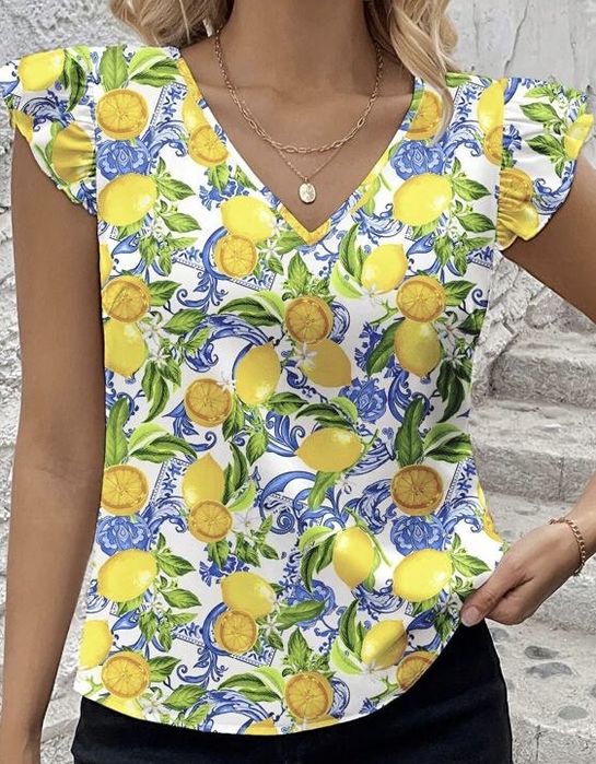 Сладка блузка с лимони