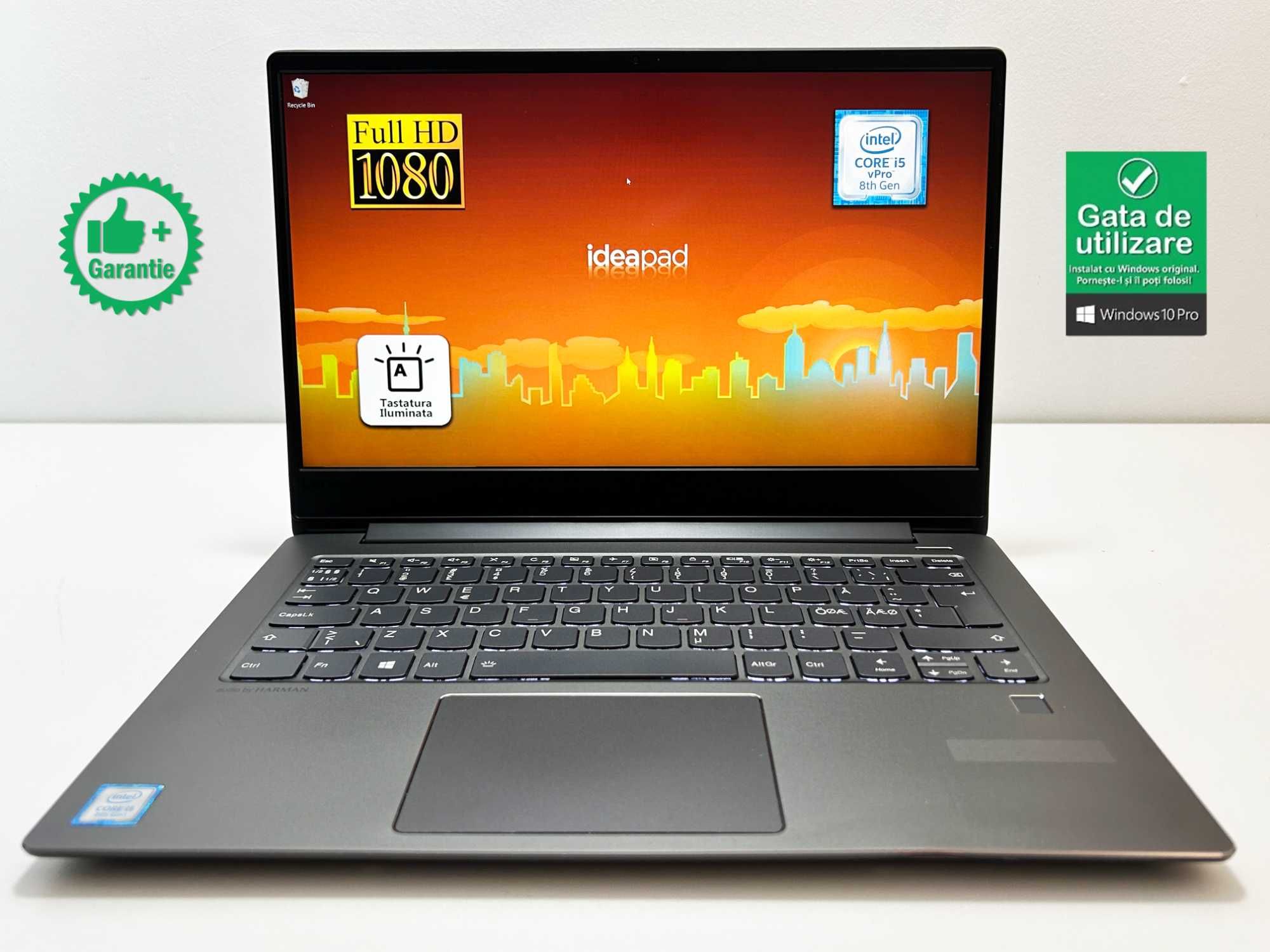 Laptop Lenovo IdeaPad i5 8th FHD SSD ultraslim portabil Harman Kardon