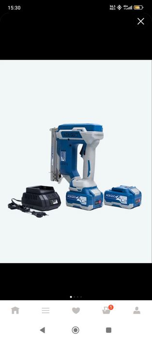 Гвоздезабиватель ADEGSO AD-40254, аккумуляторный, 21 В, 2х3000 мАч Li-