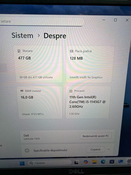 Dell Latitude 7420 i5 11gen 16g 512g nvme 14 FHD