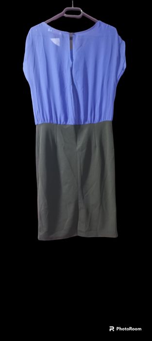 Rochie albastru electric-negru