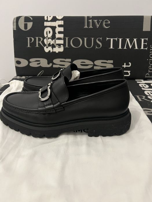 Salvatore Ferragamo Gancini Ornament Lug Sole Loafers