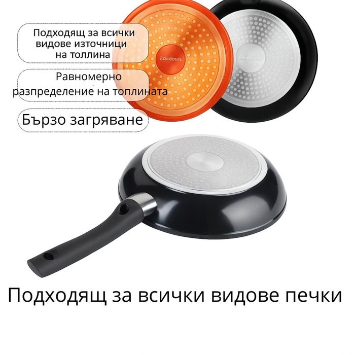 Комплект 3 бр. индукционни тигани Cheffinger с подвижни дръжки