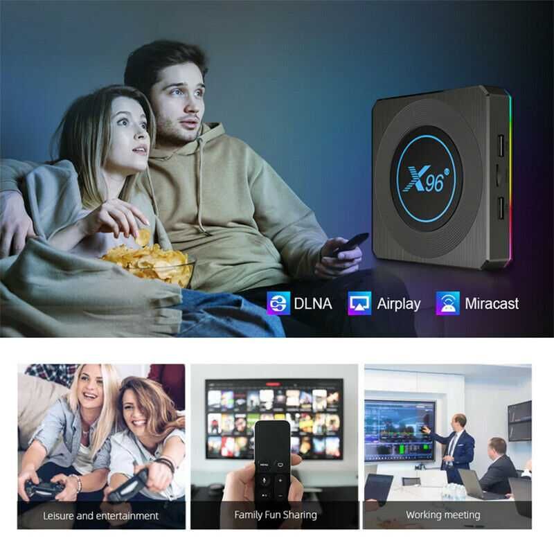 Тв бокс  X96-X4 Amlogic S905X4 5Ghz Dual WF Android 11.0 AV1 TV box