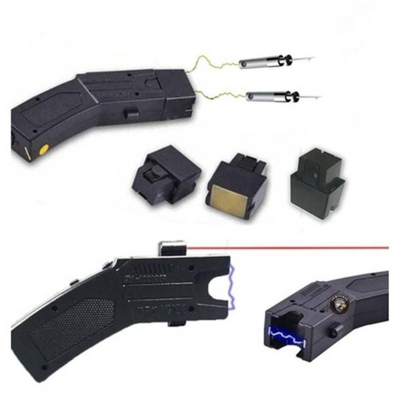 Pistol taser cu electrosoc la distanta si laser pentru autoaparare