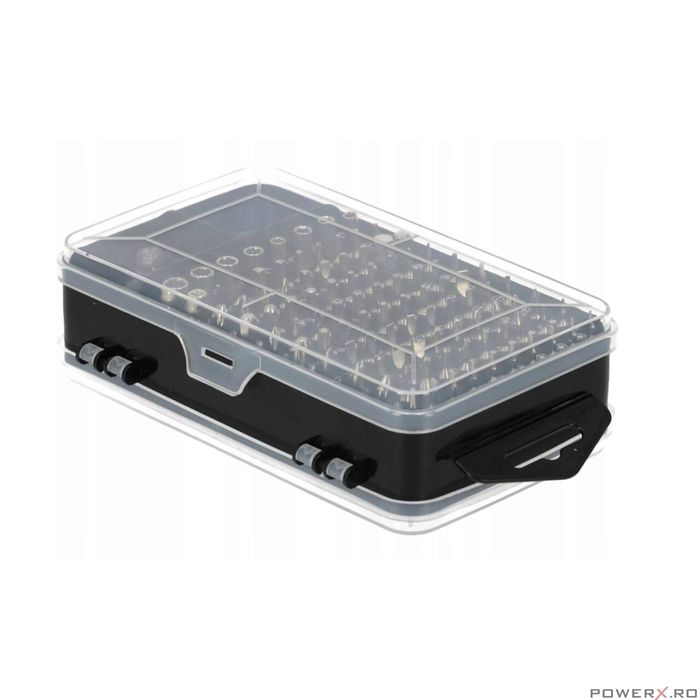 Set 110 piese, cap surubelnita de precizie, biti, Silver