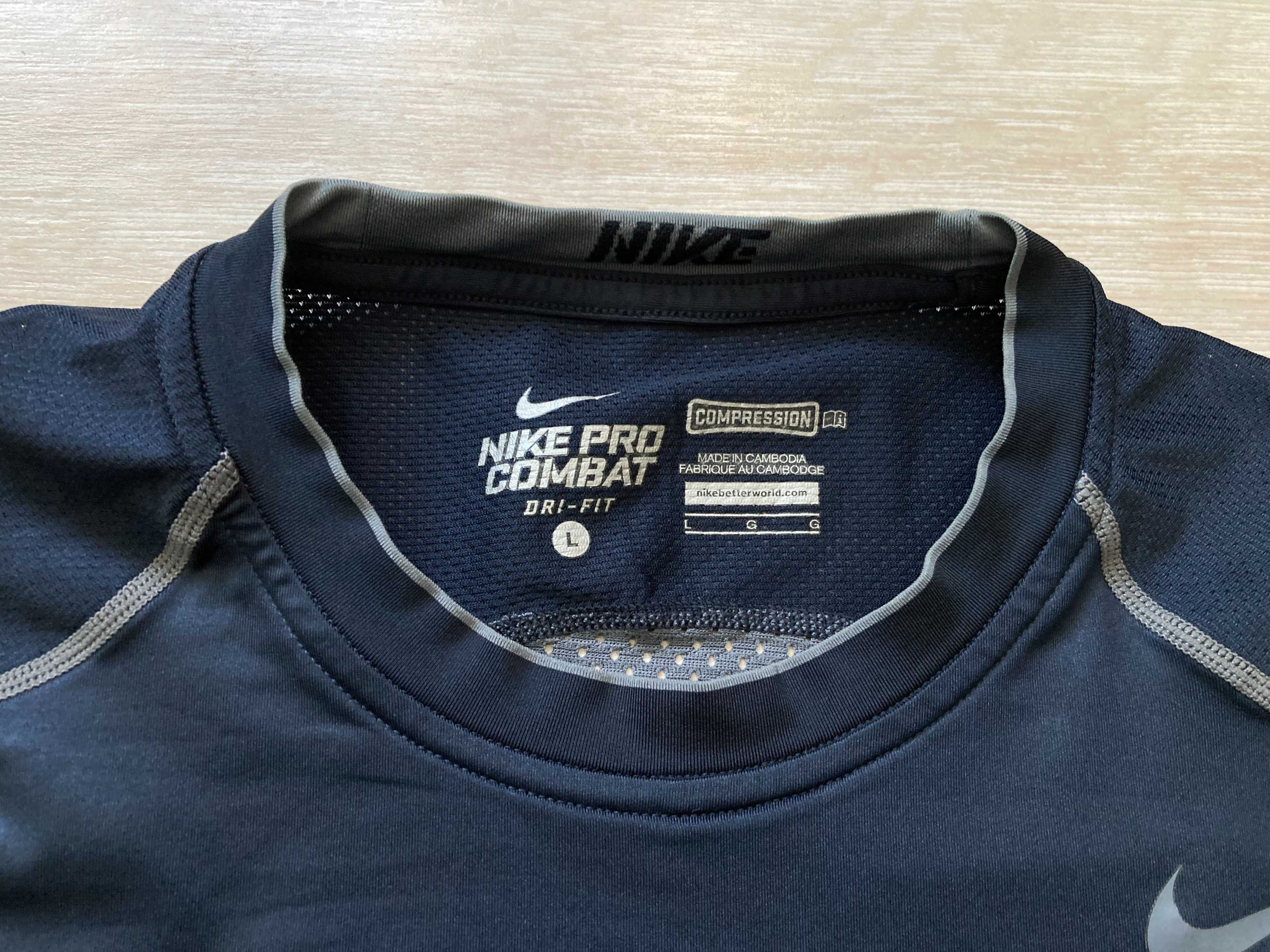 Найк Nike Pro Combat Compression Dri Fit мъжка блуза фланела размер L