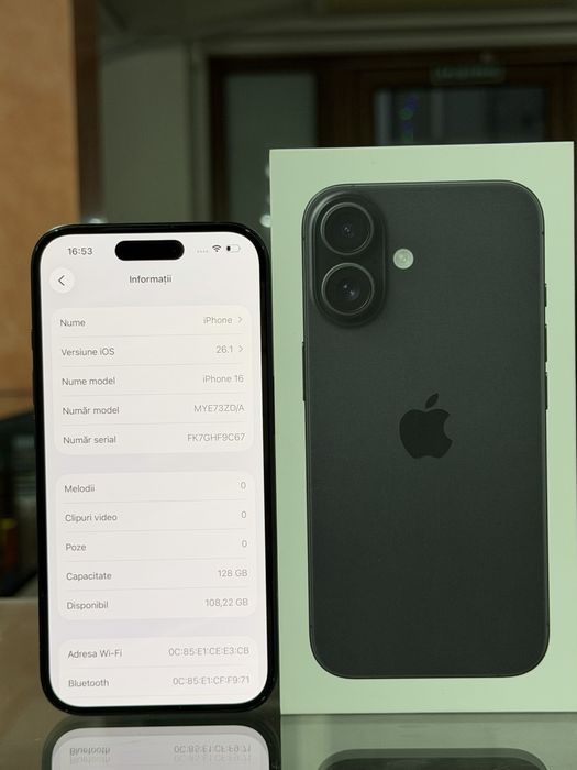 iPhone 16 Pret 2750 lei