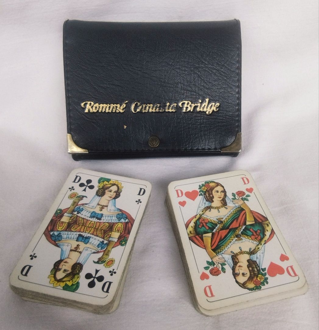 Pachete carti de joc Romme Canasta Bridge, vintage, Double Deck.