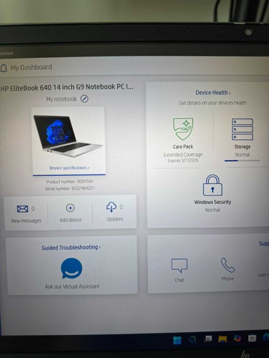 HP Elitebook 640 G9 i5 1245U 16GB DDR4 SSD 512GB in garantie HP