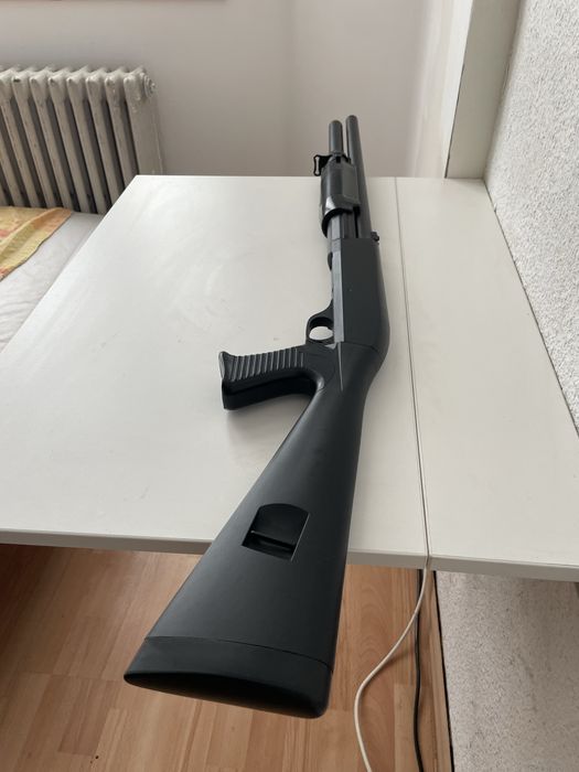 pușcă airsoft tip shotgun cu pompa, BB, bile, arma, pusca
