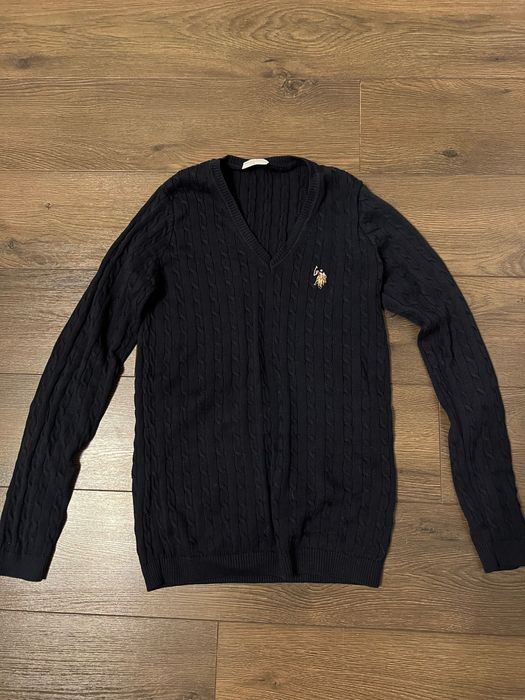 Пуловери USPA-син и зелен