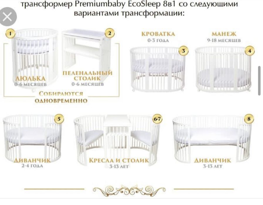 Продается детская кроватка премиум класса, материал бук