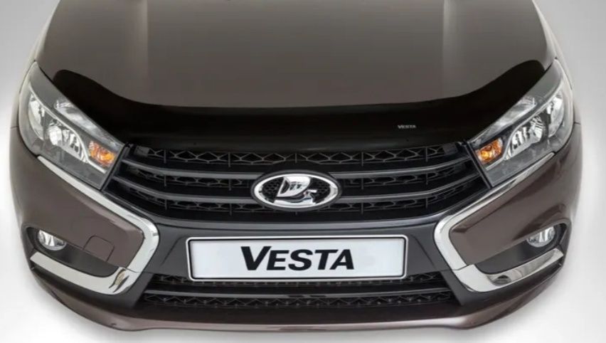 Дефлектор на капот Lada Vesta (мухобойка)