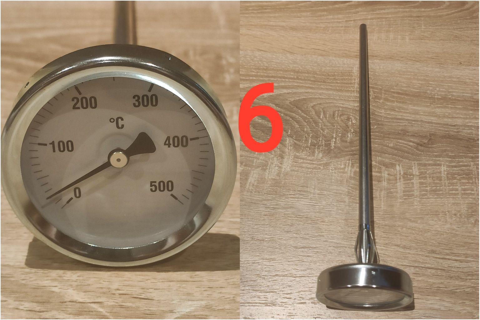 Термометър,термометри за камина, скара, пещ, пушилня, пушилни, 500°C