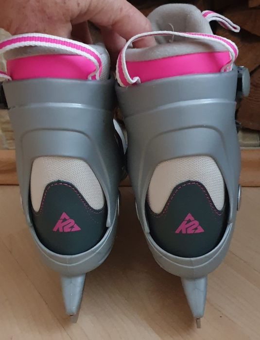 Patine Gheață K2 Charm Ice fete reglabile/nr.32-37