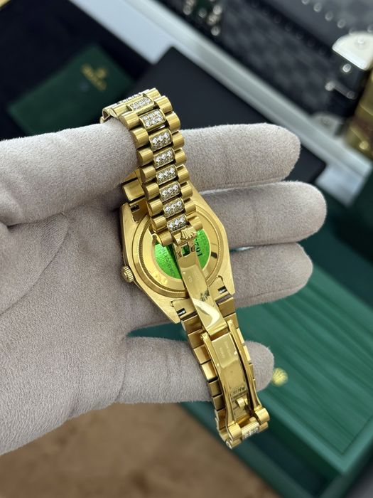 Rolex Day-Date 36mm Green Ice Out