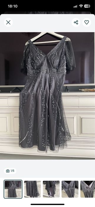 Rochie de ocazir neagra cu paiete