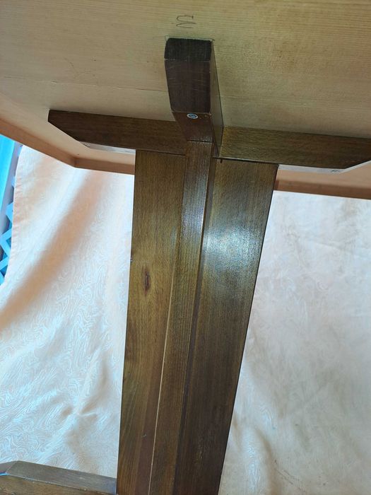 masa de sah lemn intarsie 67/67 cm