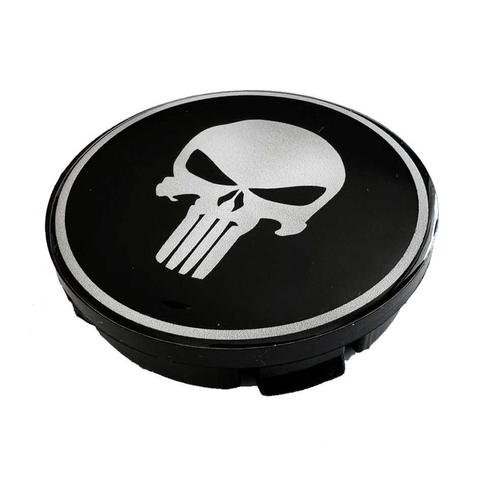 капачки за джанти Punisher череп 4 броя комплект черни 58мм