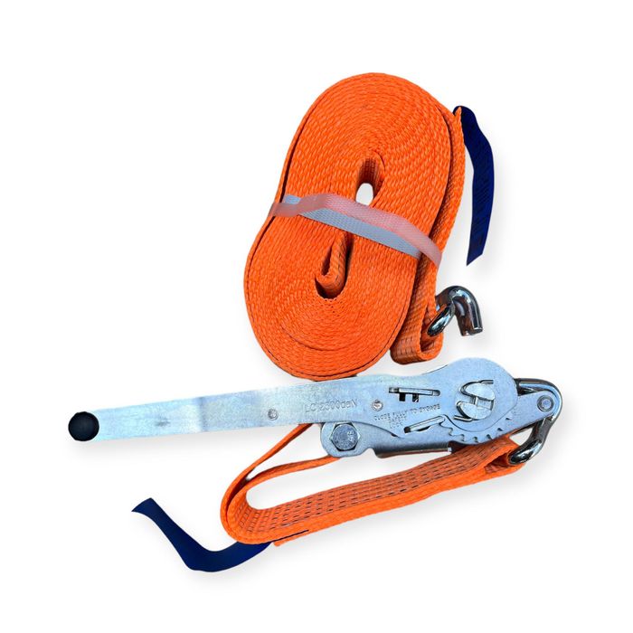 Chinga ancorare marfa 5m, Maner Ergo, 5 Tone, Latime 50mm, Portocaliu