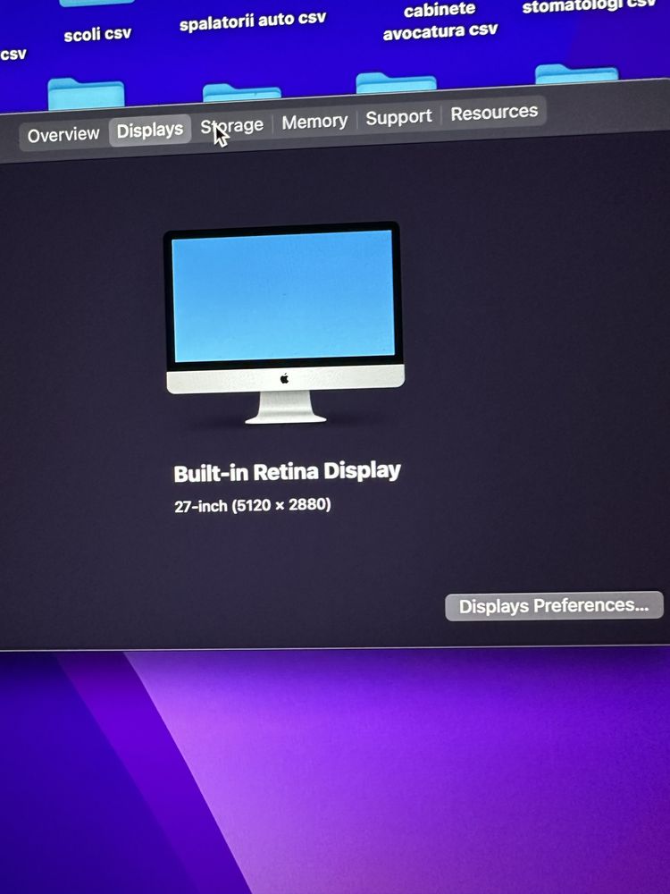 iMac (Retina 5K, 27-inch, 2019) Processor 3,7 GHz 6-Core Intel Core i5