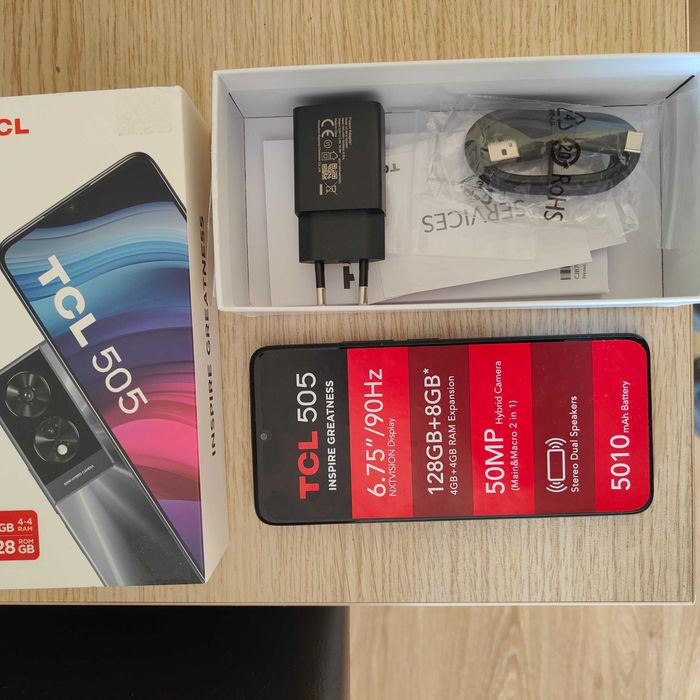 Нов Смартфон TCL 505 4+4/128gb