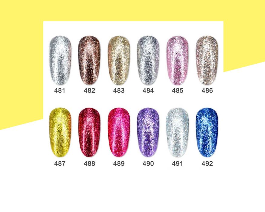 Професионален брокатен платинен UV/LED гел лак CANNI