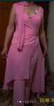 Costum sexy roz cu pantaloni mar L