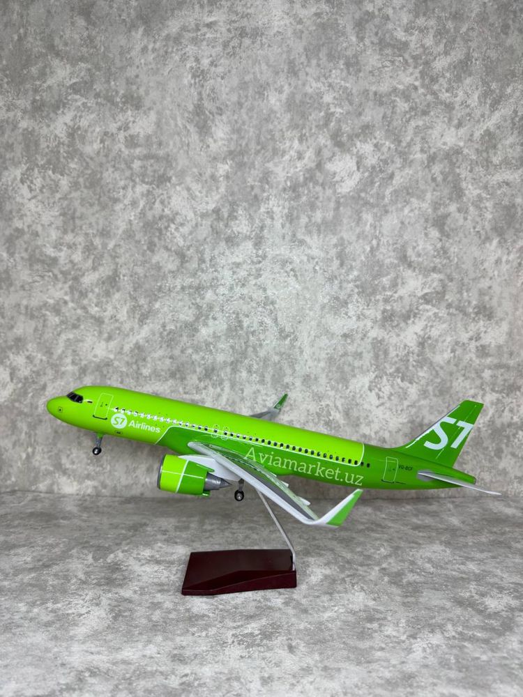Самолет AIRBUS-A320 Neo S7-Airlines с Led подсветкой отличный подарок