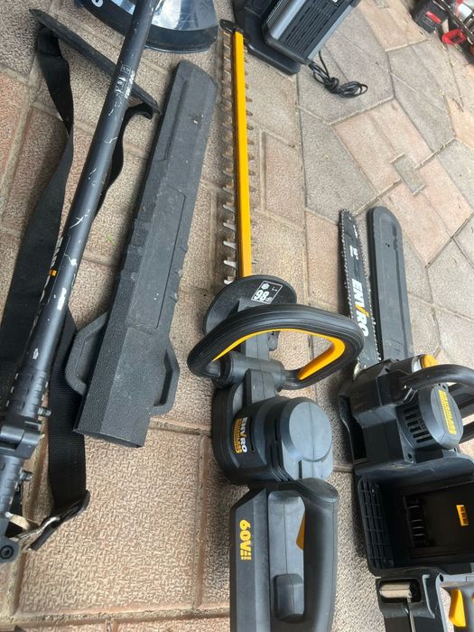 Kit cositoare, drujba  și ferăstrău  de gard viu ENVRO cu acum. de 60