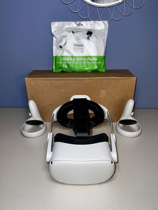 Oculus Quest 2 129GB + Strap + Cablu PCVR