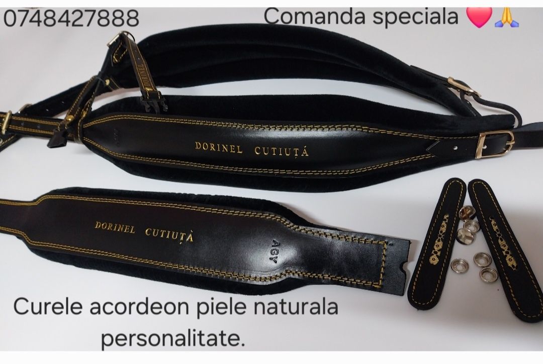 Curele acordeon piele naturală și catifea personalizate.. ..