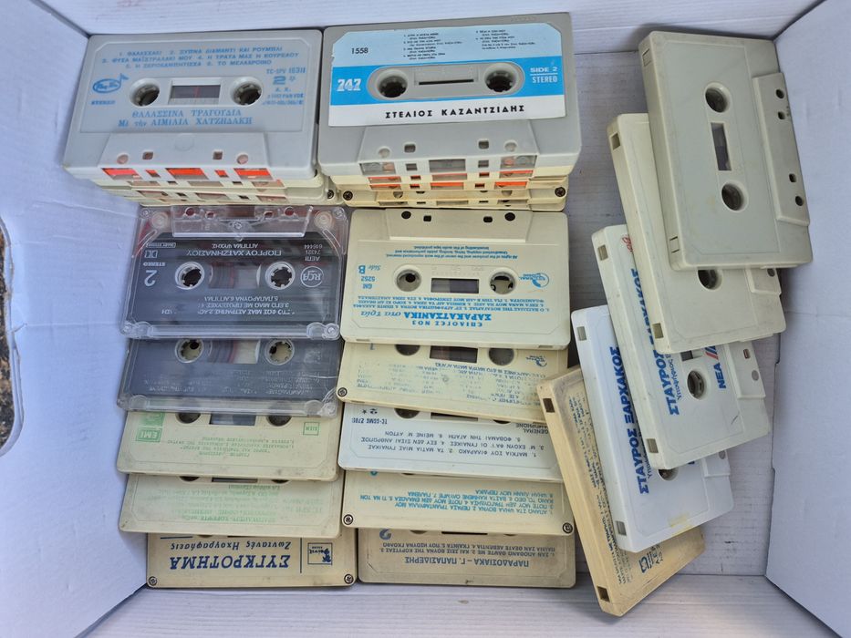 Vând 25 casete audio originale muzica Grecesca 33-45-60 minute Grecia