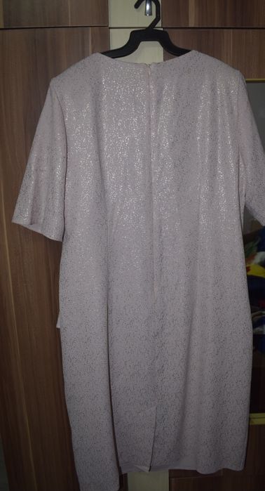 Rochie roz pudrat cu sclipici