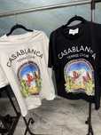 tricou casa blanca alb negru